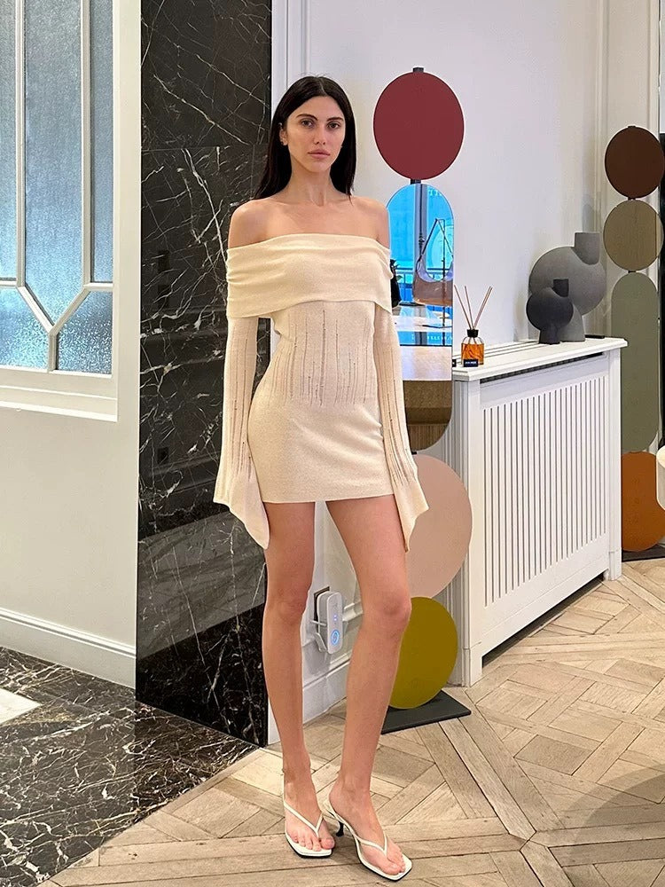 One-Shoulder Bodycon Mini Skirt