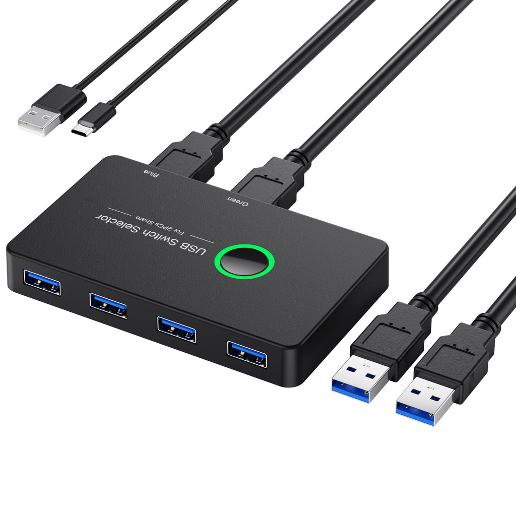USB 3.0 KVM Switch (2 Computers, 4 Devices)