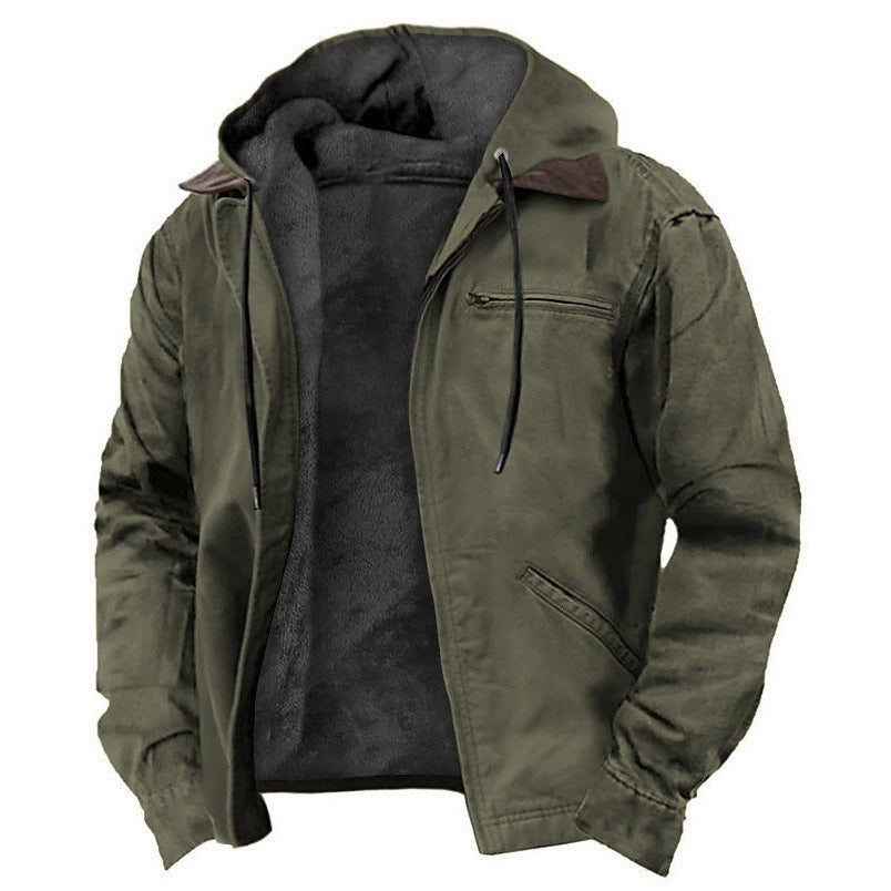 Men's Fleece-Lined Hooded Jacket
