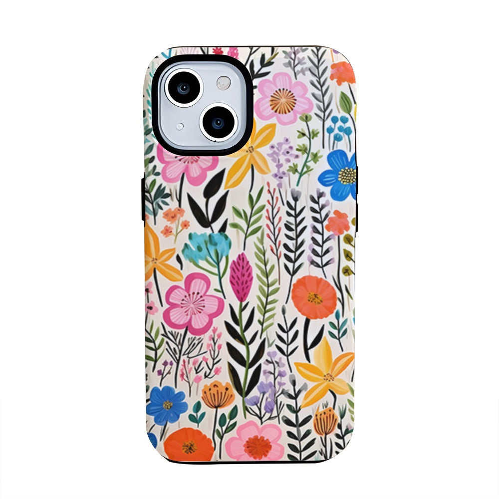 Colorful Flower Phone Case for iPhone 14-16