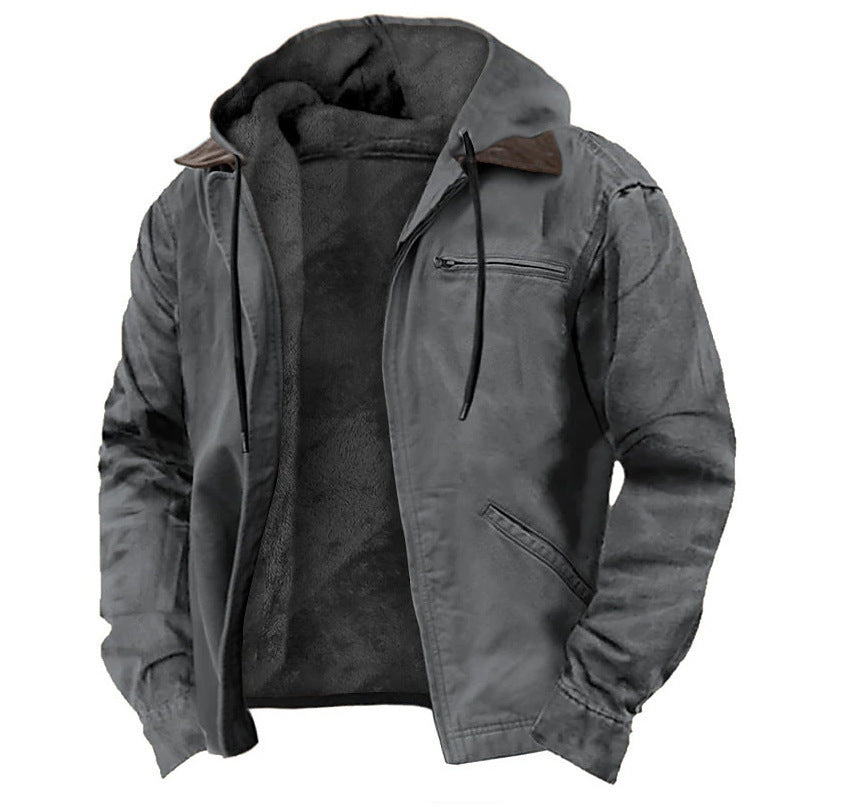 Men's Fleece-Lined Hooded Jacket