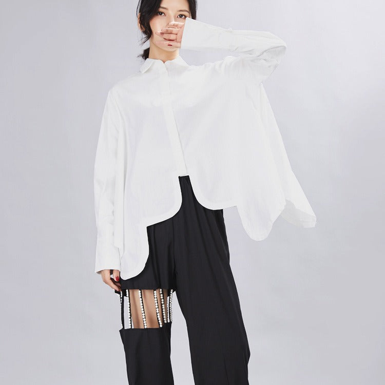 Irregular Loose Long Sleeve Shirt