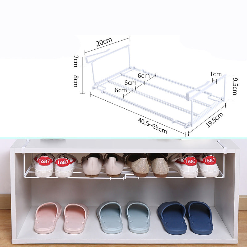 Folding Shoe Storage Rack Shoe Cabinet Storage Space Saving Shoe Storage Rack Cabinet Layered Telescopic Shoe Rack
