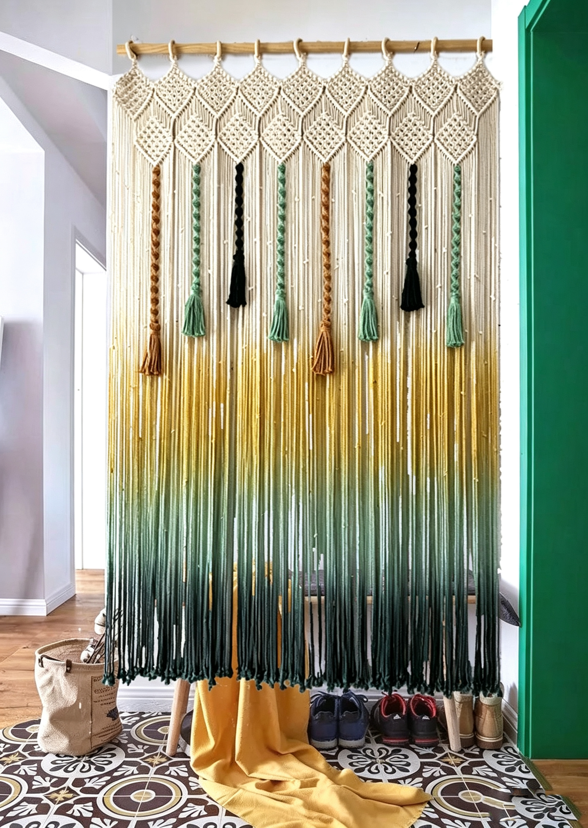 Hand-Woven Tapestry Door Curtain