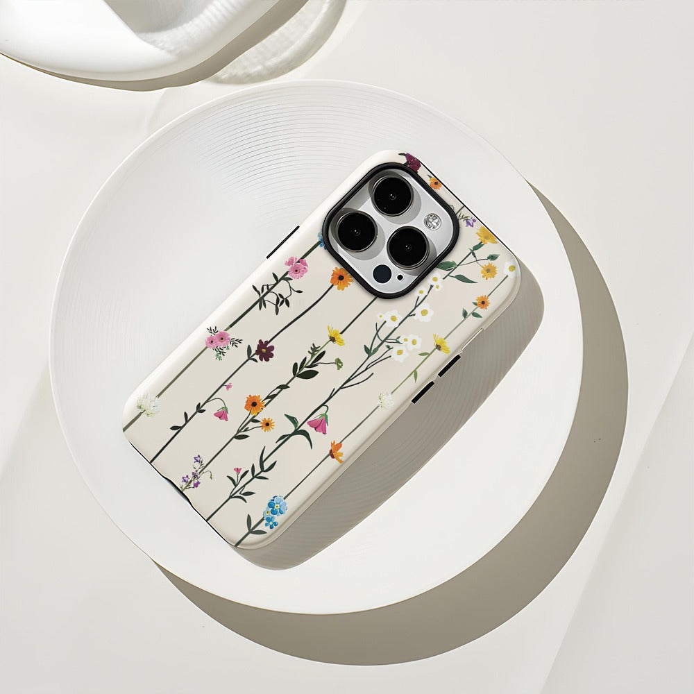 Ins Flower Double-Layer Phone Case for iPhone 13-15