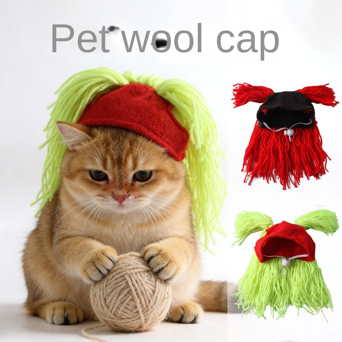 Braided-Style Pet Wool Hat