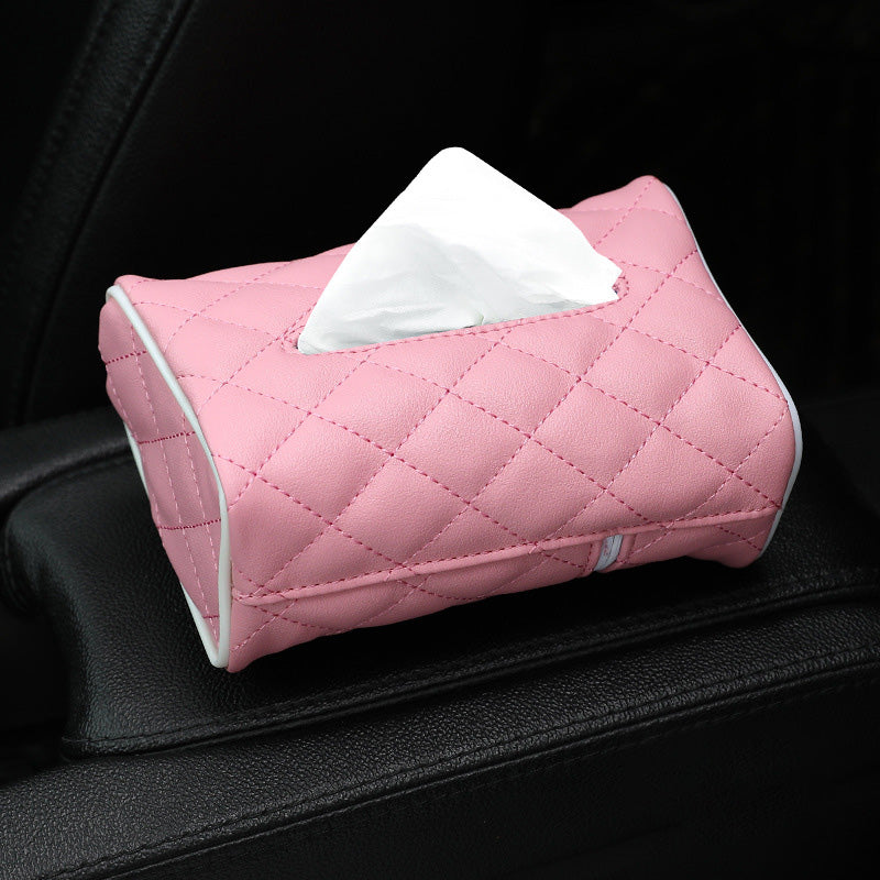 Hanging Leather Car Tissue Box