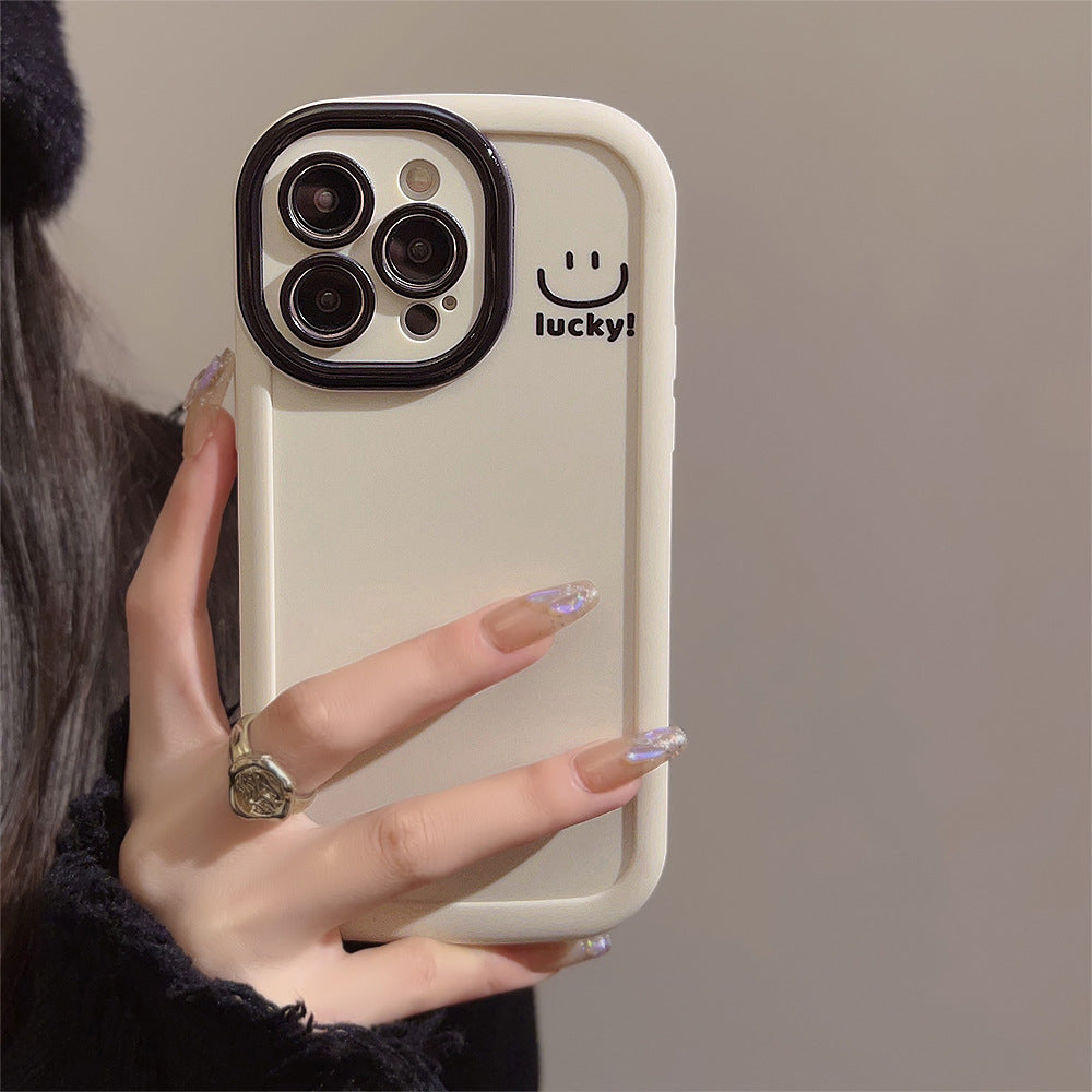 Smiley Face Silicone Phone Case for iPhone 11-15