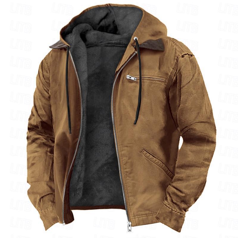 Men's Fleece-Lined Hooded Jacket