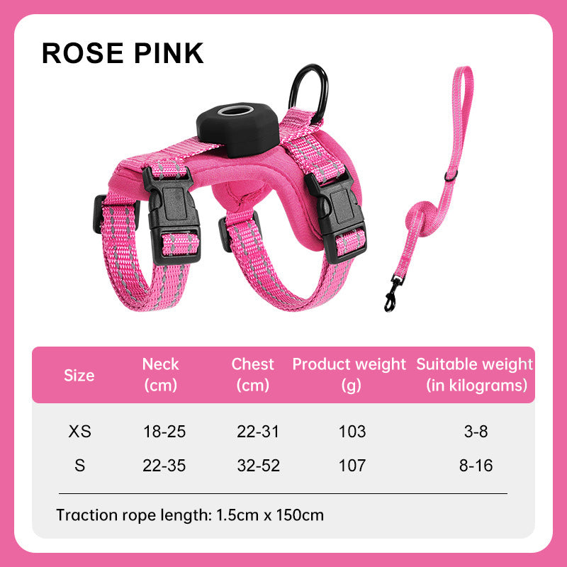 Reflective Cat Harness with AirTag Holder