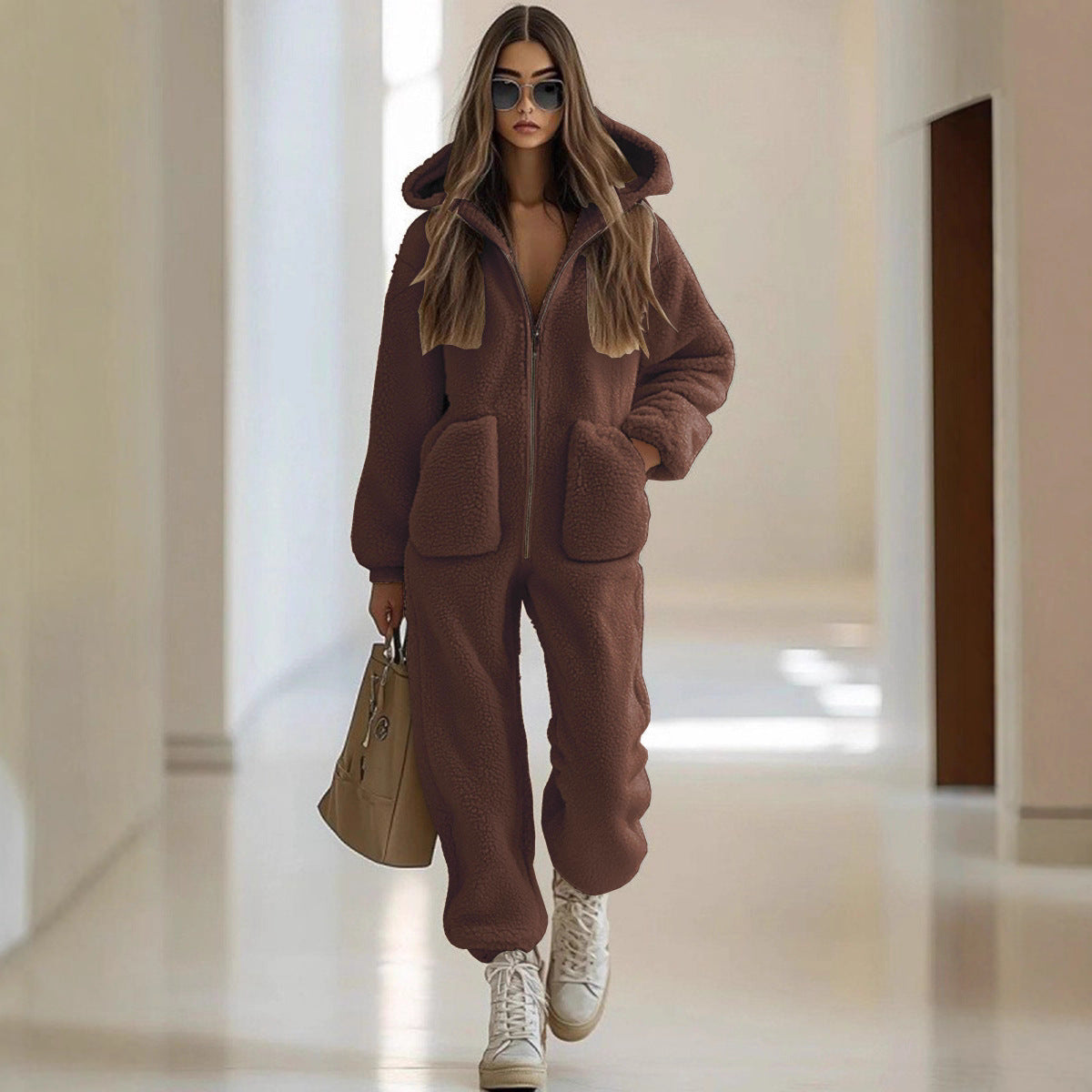 Straight leg loose jumpsuit