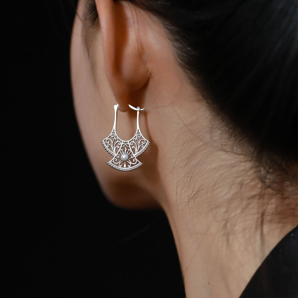 Carved Phoenix Tail Earrings