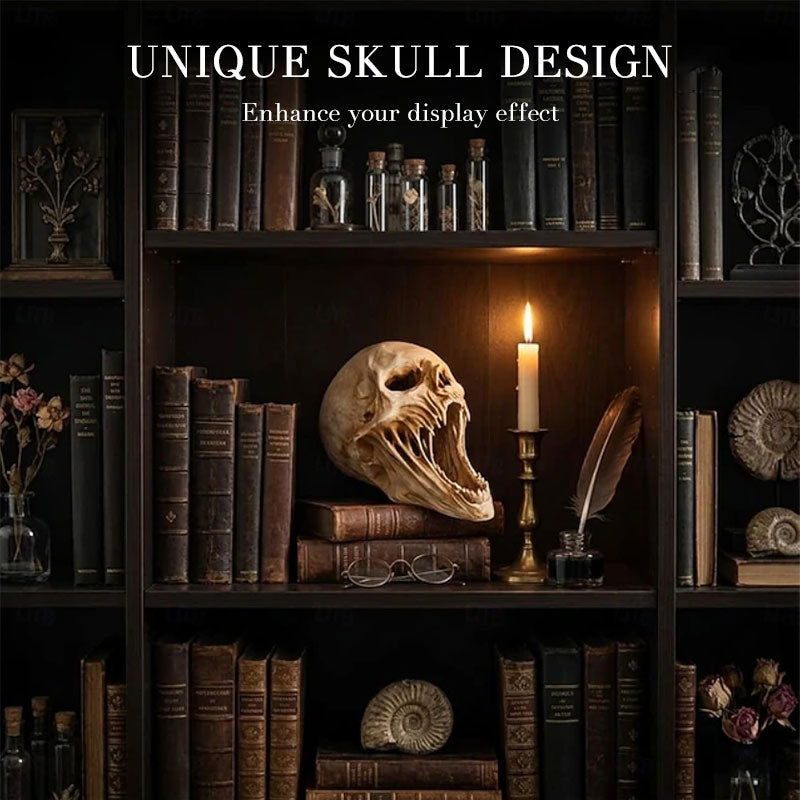 Gothic Demon Skull Sculpture