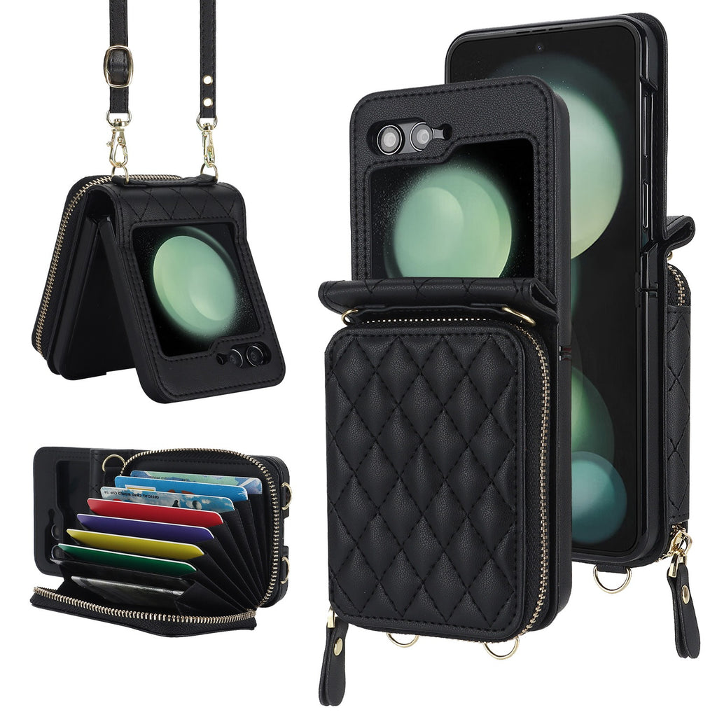Folding Leather Case for Samsung Z Flip 4-6