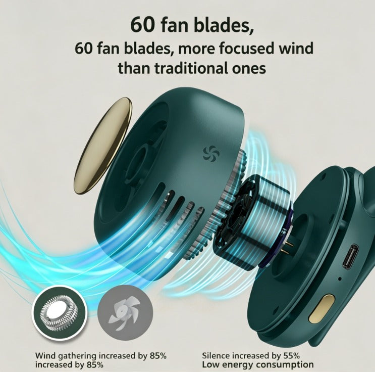 Bladeless Portable Clip-On Mini Fan