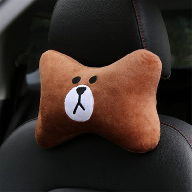 Cartoon Car Headrest Pillow Set