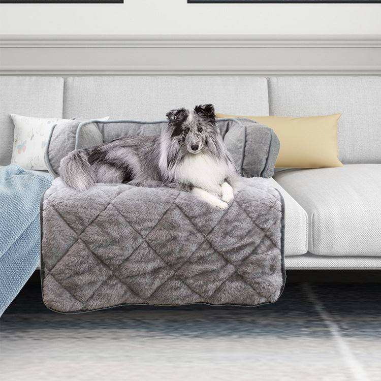 Autumn And Winter Pet Supplies Cat Litter Dog Pad High Quality Linen Proof Plush Quilted Liner Comfortable Pet Sofa Bed Car Mat