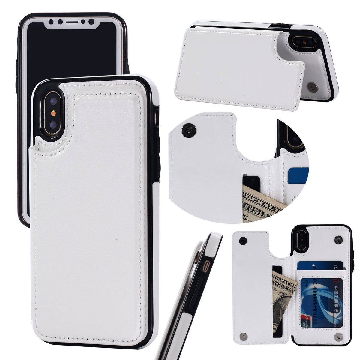 Crazy Horse Leather Flip Case for iPhone 13-15