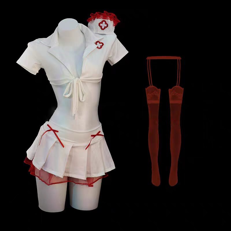 GJ Trick "Sweetheart Nurse" Sexy Costume Role Playing Clothes Small Breasts Romantic Fun Uniform qqny Underwear