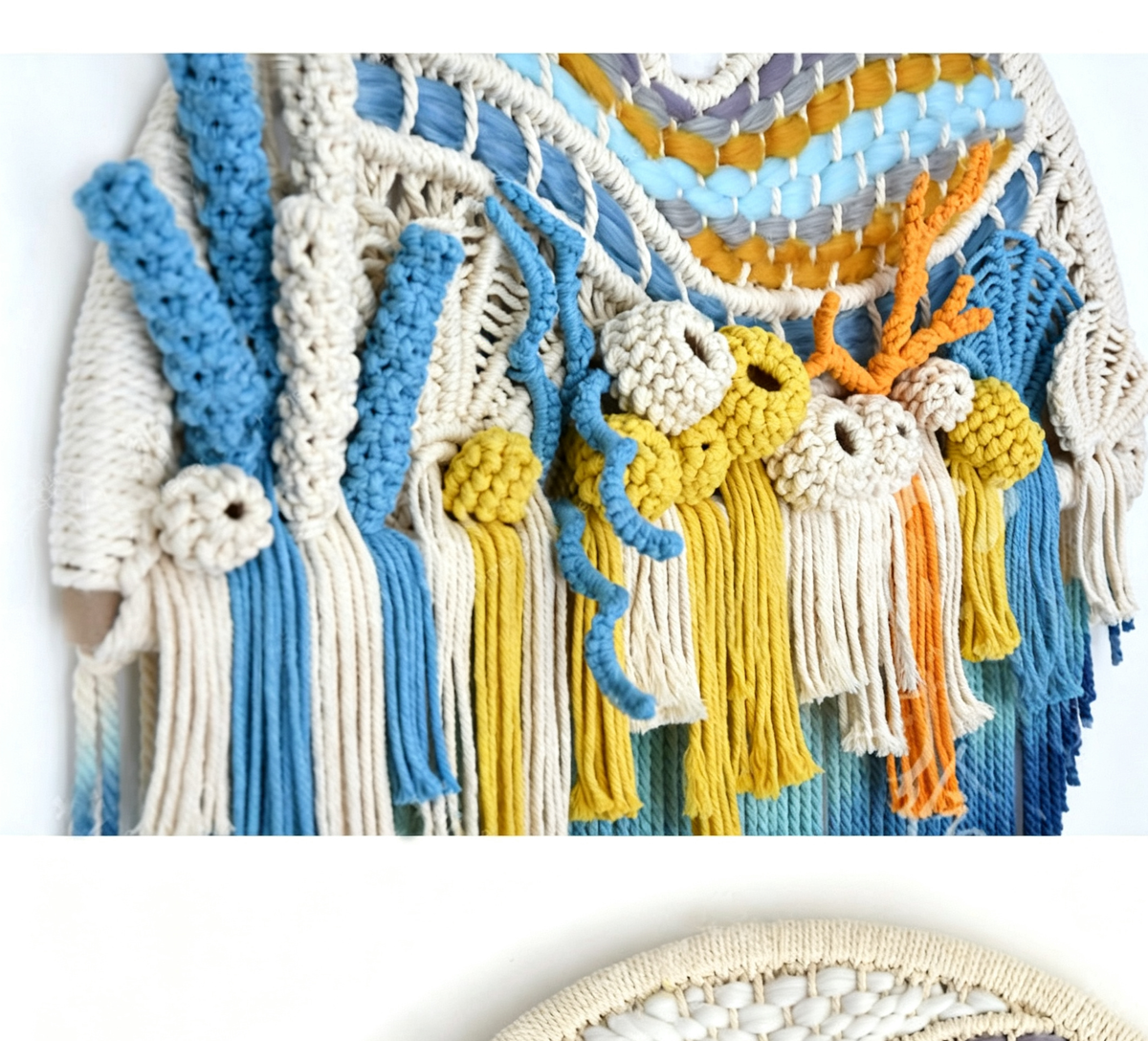 Hand-Woven Circular Tapestry