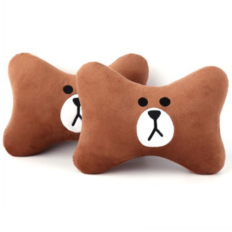 Cartoon Car Headrest Pillow Set