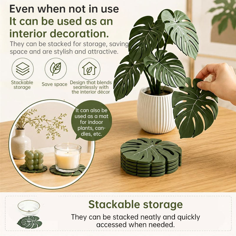 Monstera Leaf Drink Coasters