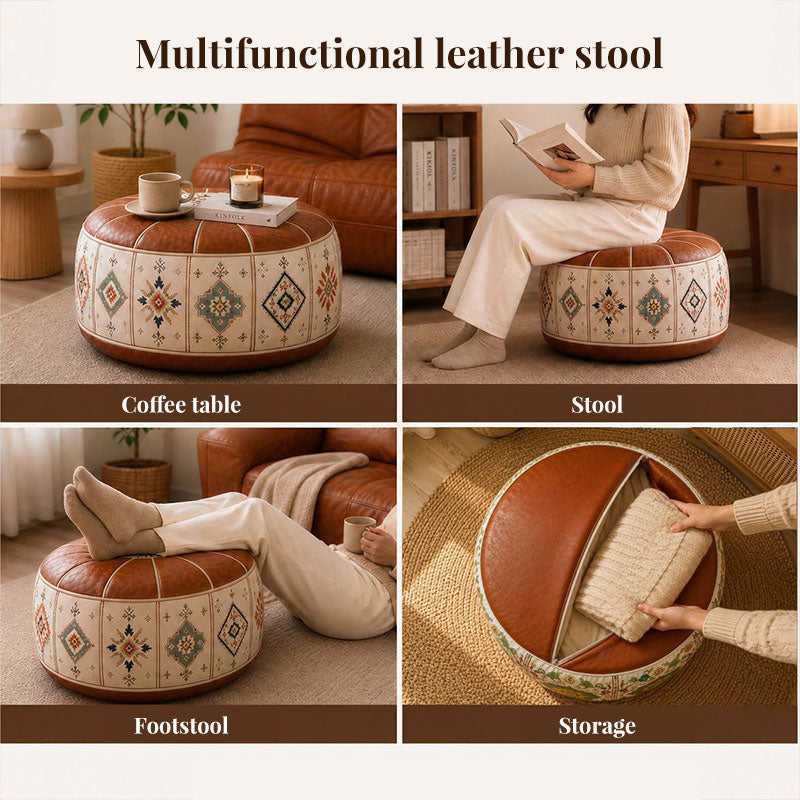 Bohemian Storage Ottoman Pouf