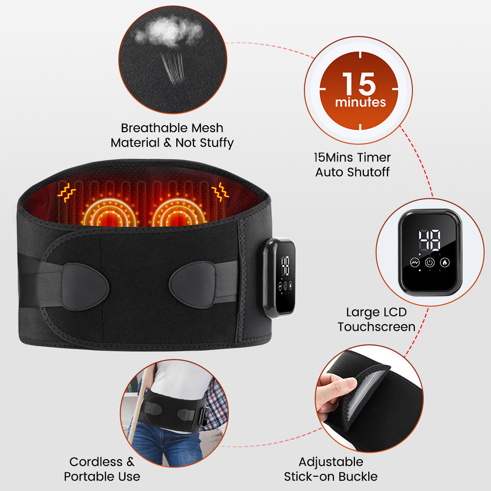 Heated Vibration Massage Waist Belt