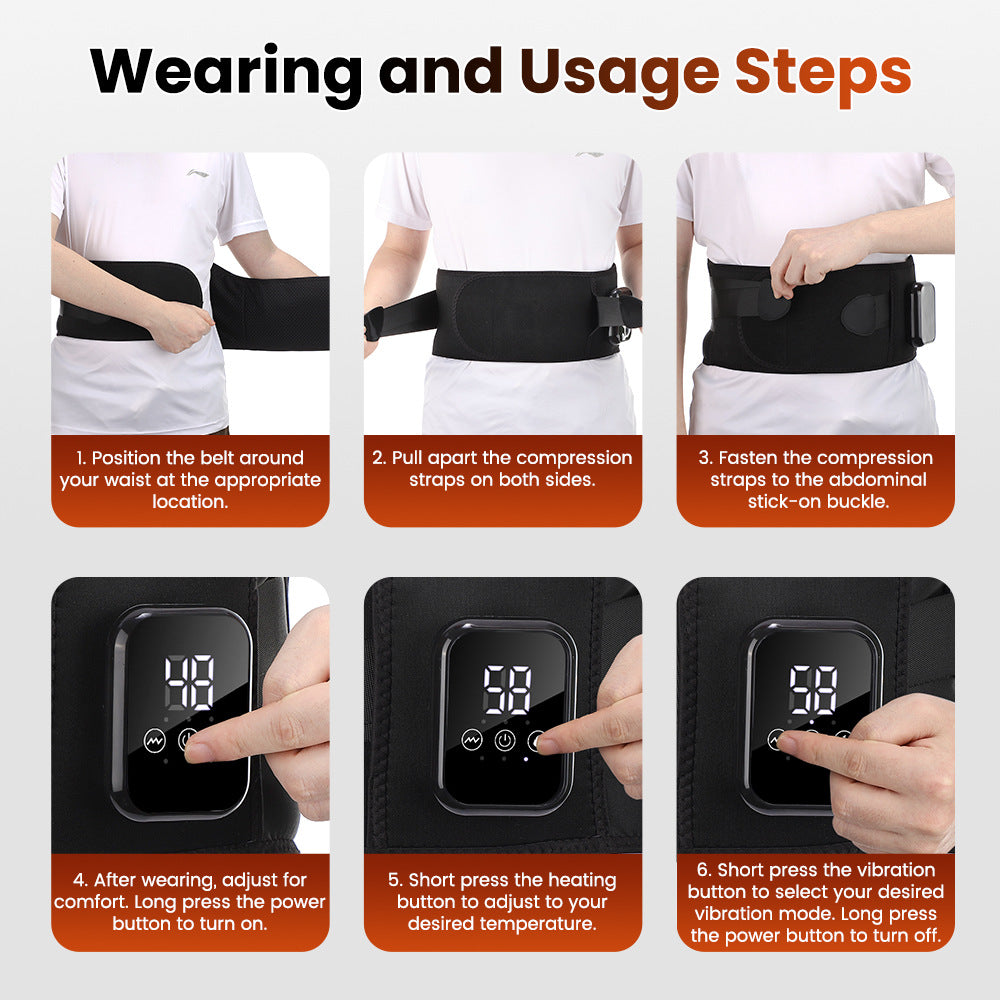 Heated Vibration Massage Waist Belt
