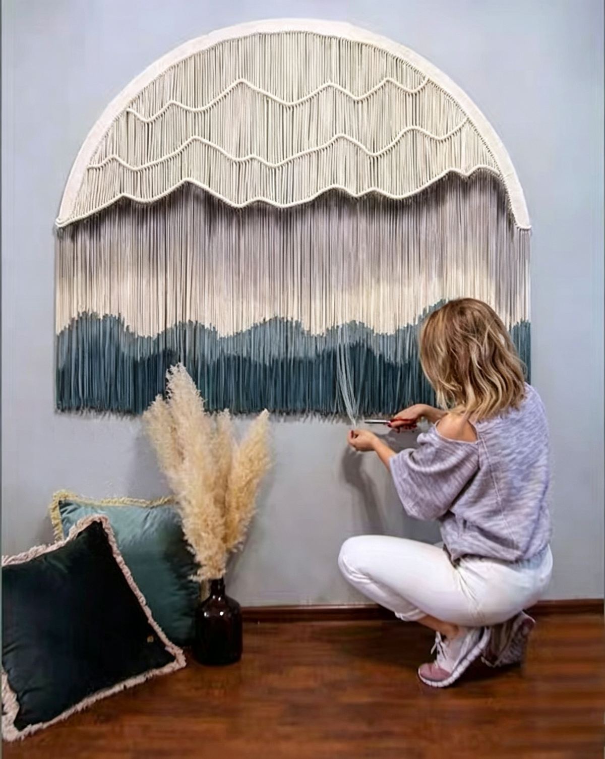 Handmade Circular Wall Tapestry