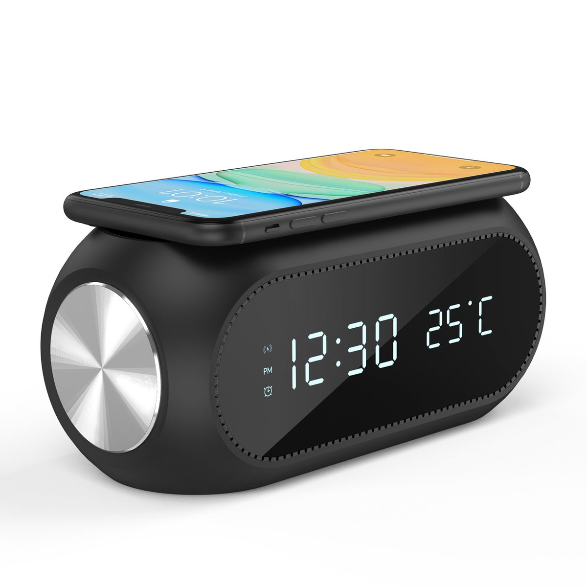 15W Wireless Charging Clock with Thermometer