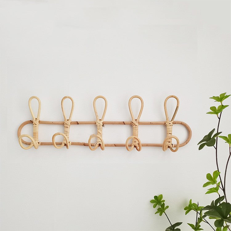 Vintage Rattan Wall Coat Hook