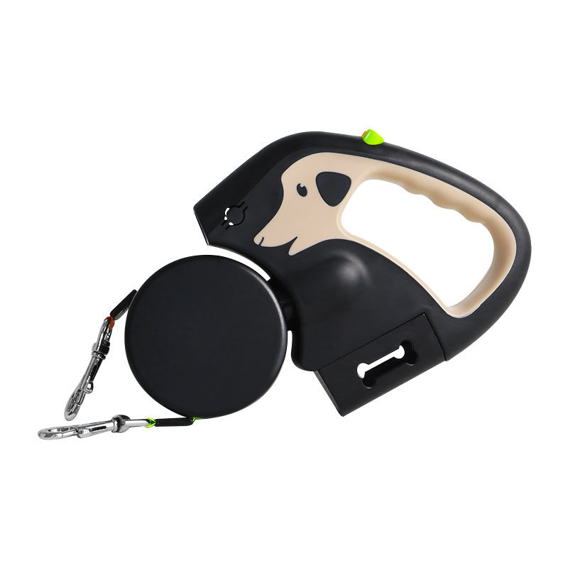 Retractable Double Dog Leash with LED