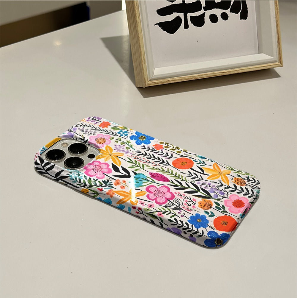 Colorful Flower Phone Case for iPhone 14-16