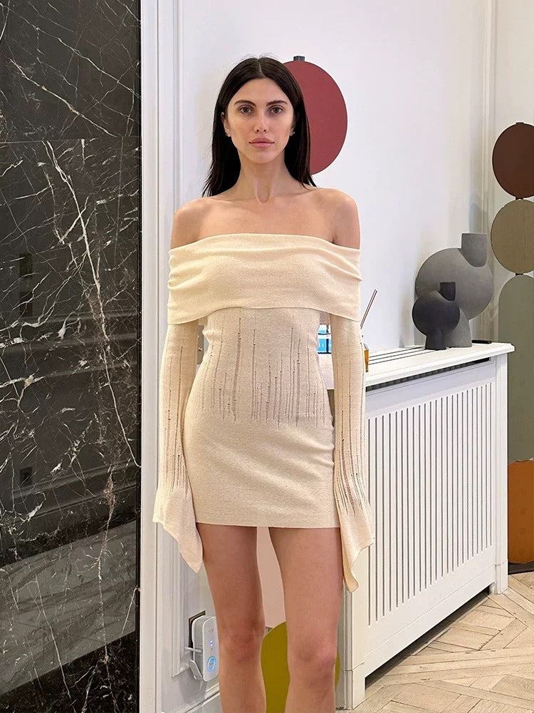 One-Shoulder Bodycon Mini Skirt