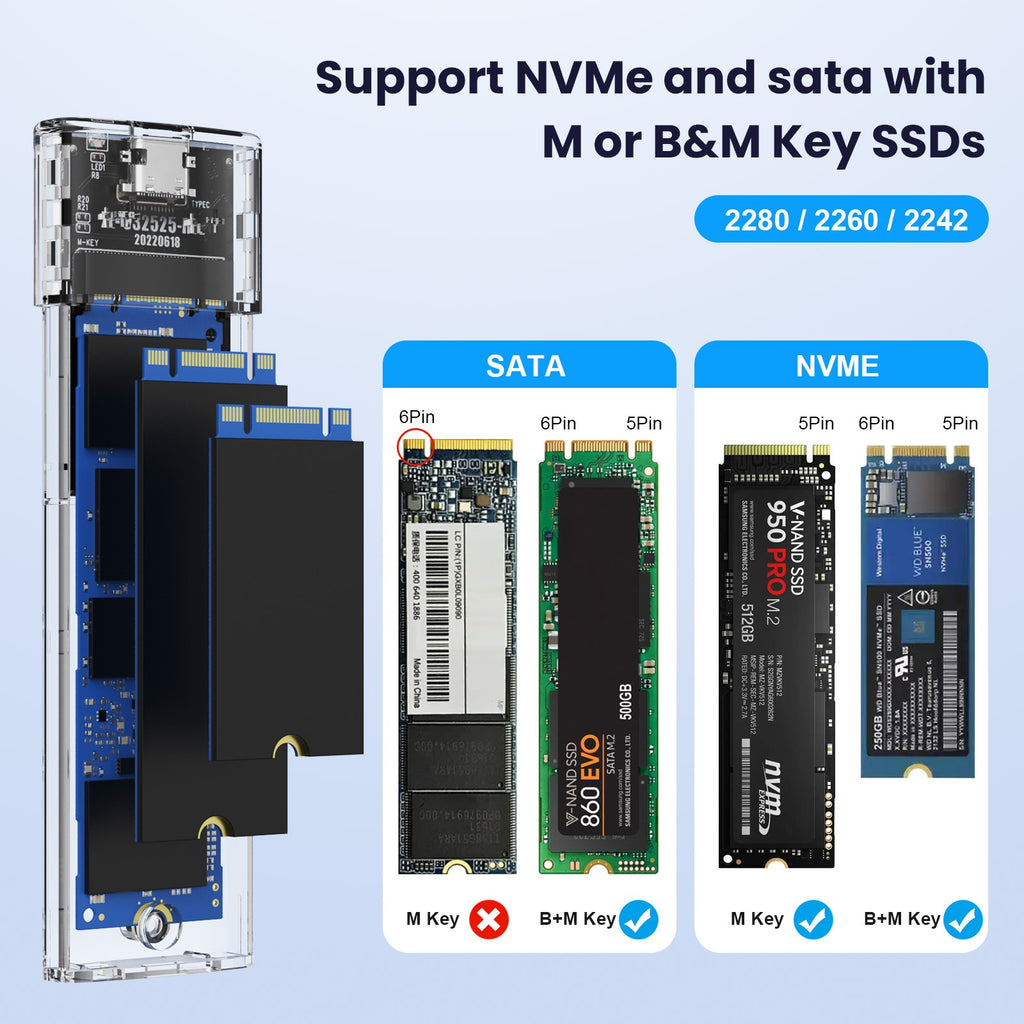 Tool-Free NVMe M.2 SSD Enclosure (Type-C 3.1)