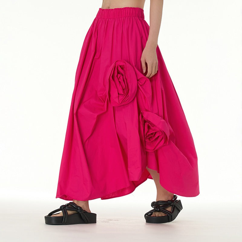 Irregular Floral Design Skirt