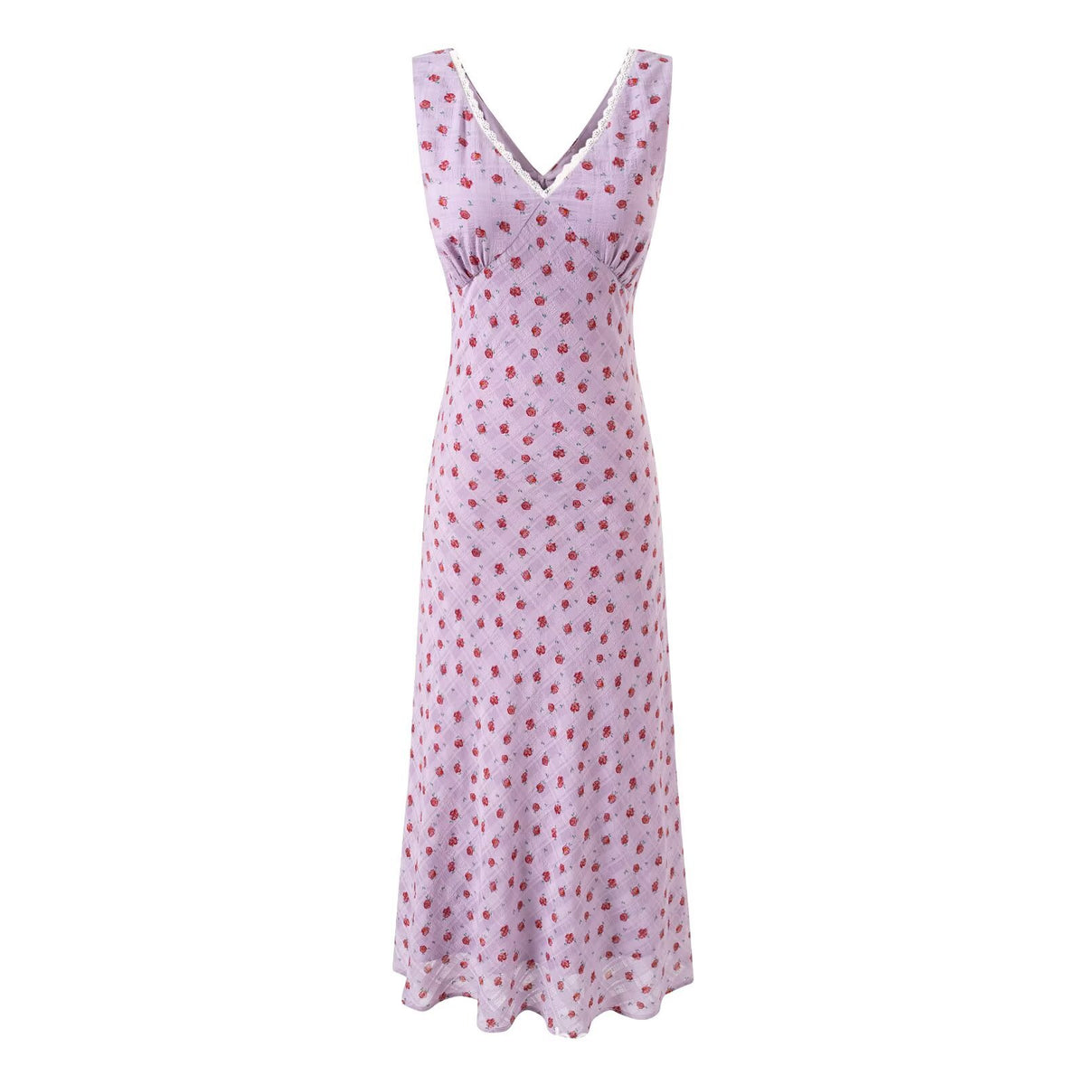 V-Neck Sleeveless Floral Dress