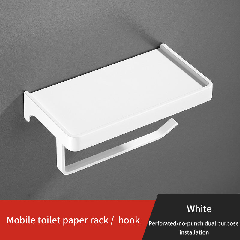 Toilet Mobile Phone Paper Towel Box Bathroom Storage Rack Toilet Paper Drawer Paper Roll Holder Non Perforated Wall Mounted Toilet Paper Hanger