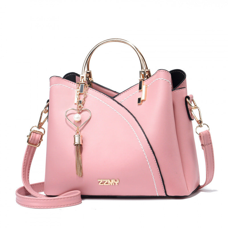 Color-Blocked Crossbody Shoulder Bag