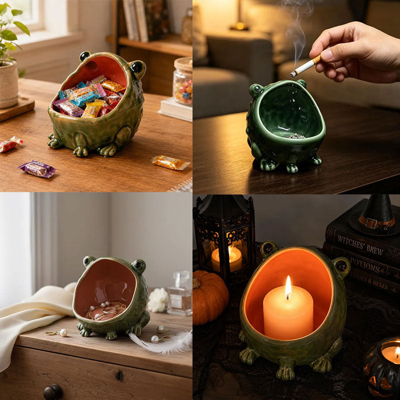 Ceramic Frog Storage Bowl