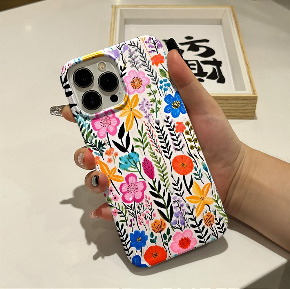 Colorful Flower Phone Case for iPhone 14-16