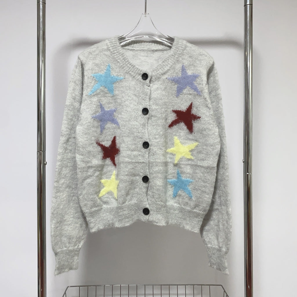 Five-Star Knit Cardigan