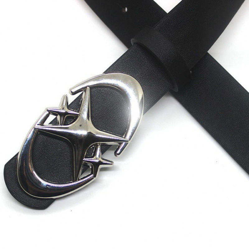 Crescent Moon Cross Star Buckle Belt