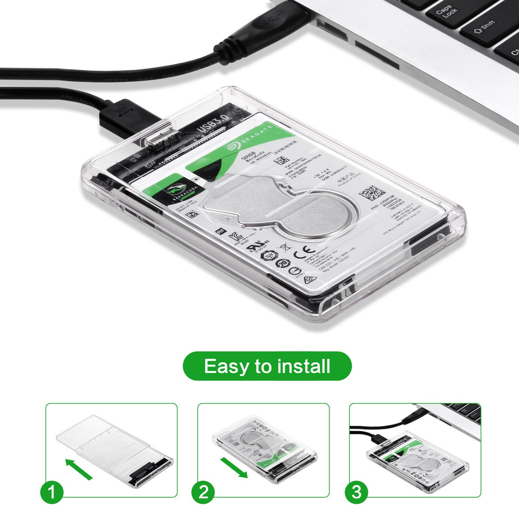 Tool-Free 2.5" Hard Drive Enclosure (USB 3.0)