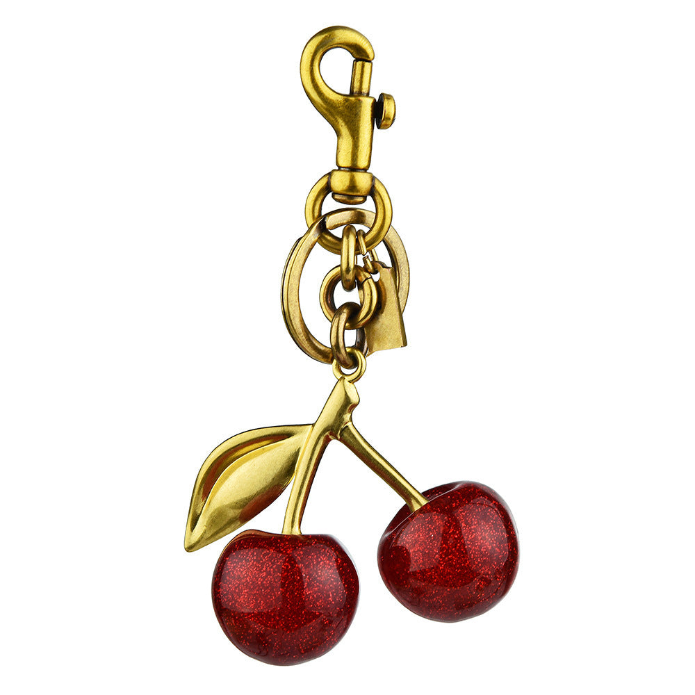 Cherry Keychain Bag Charm