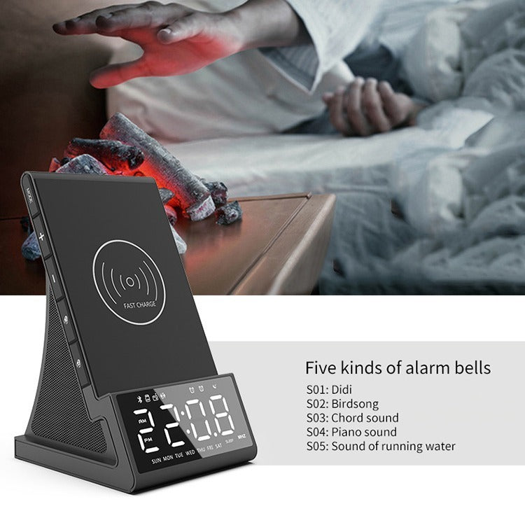 3-in-1 Wireless Charger Bluetooth Speaker Clock