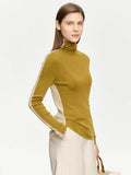 Double-Sided High Neck Knit Sweater