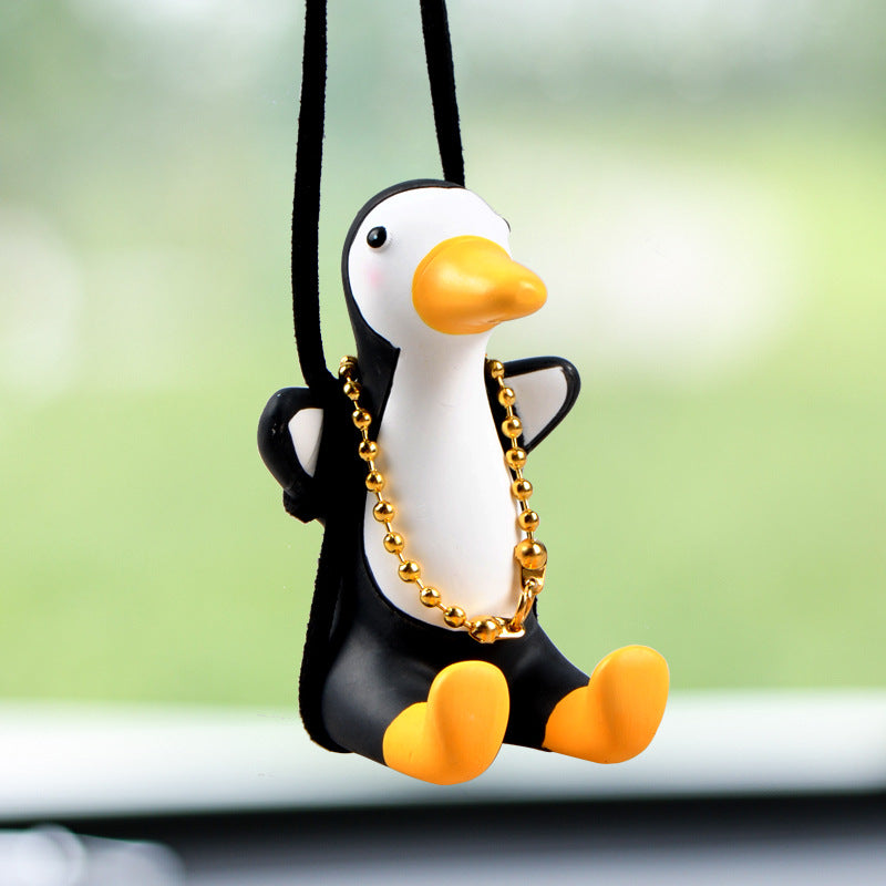 Swinging Duck Car Mirror Pendant