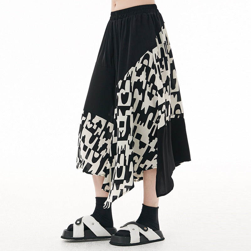 Color-Block Wide Leg Pants